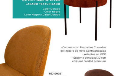 Colección de sillas y taburetes tapizados